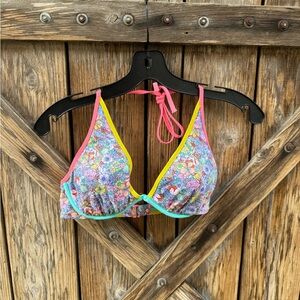Victoria’s Secret Floral Multi-colored Bikini Top